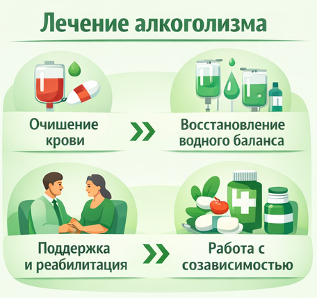 лечение алкоголизма в Хосте этапы